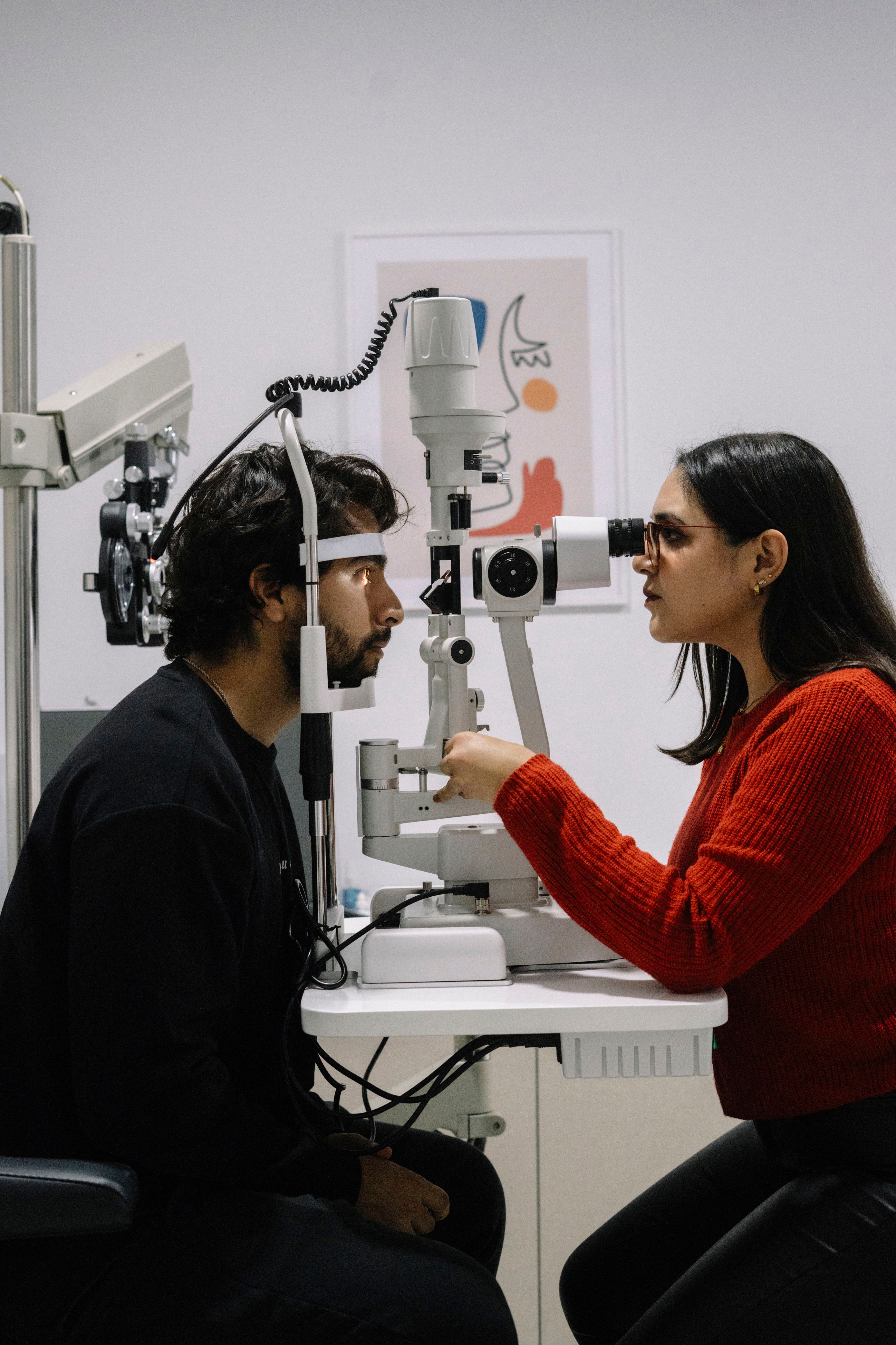 Comprehensive eye examination before LASIK surgery consultation at an eye hospital in Hyderabad.
